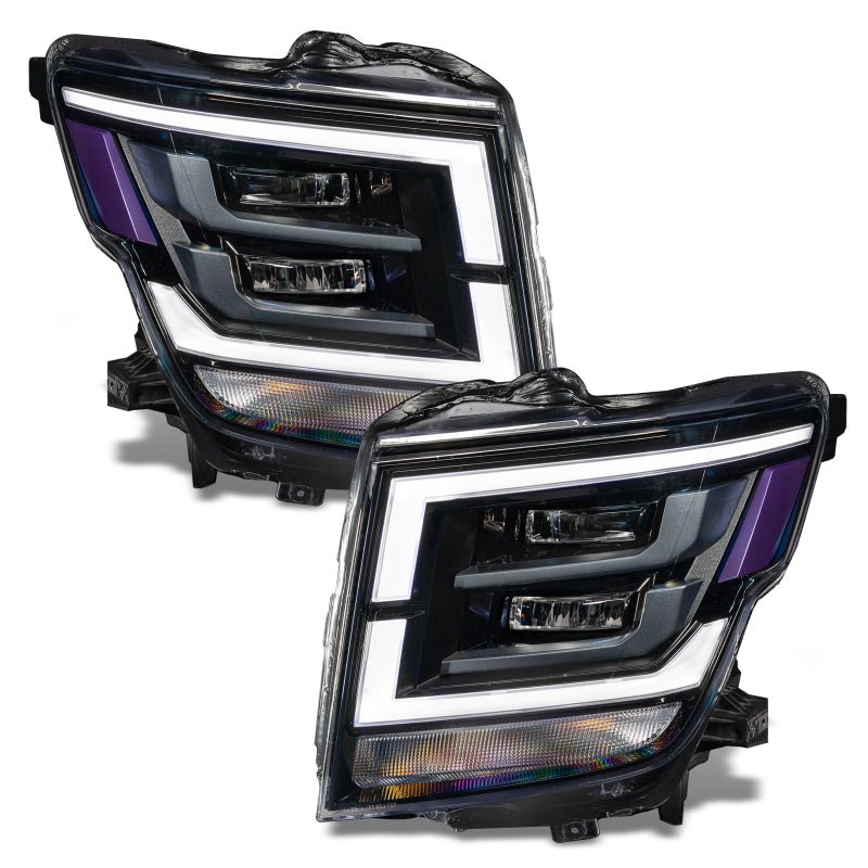 ORACLE Lighting - Oracle 21 - 22 Nissan Titan RGB+W Headlight DRL Upgrade - ColorSHIFT w/o Controller - Demon Performance