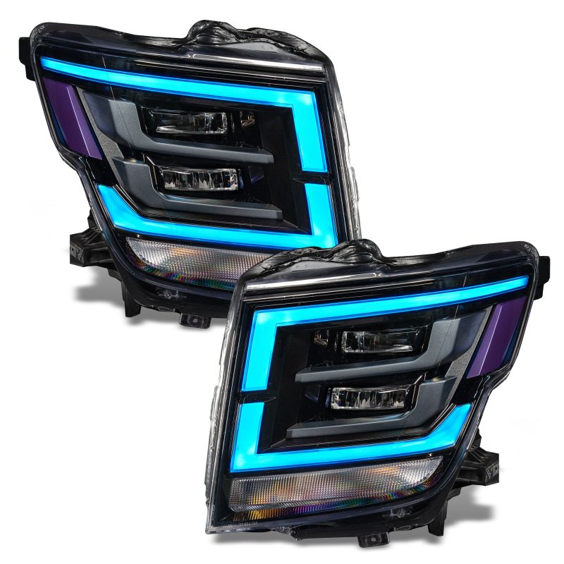 ORACLE Lighting - Oracle 21 - 22 Nissan Titan RGB+W Headlight DRL Upgrade - ColorSHIFT w/o Controller - Demon Performance