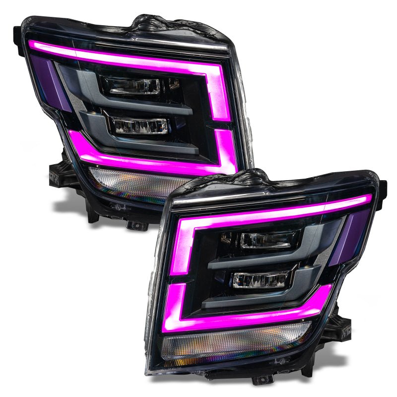 ORACLE Lighting - Oracle 21 - 22 Nissan Titan RGB+W Headlight DRL Upgrade - ColorSHIFT w/o Controller - Demon Performance