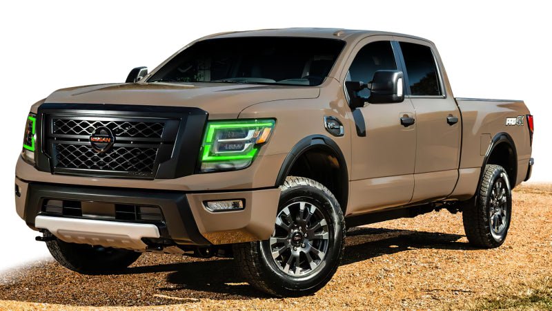 ORACLE Lighting - Oracle 21 - 22 Nissan Titan RGB+W Headlight DRL Upgrade - ColorSHIFT w/o Controller - Demon Performance