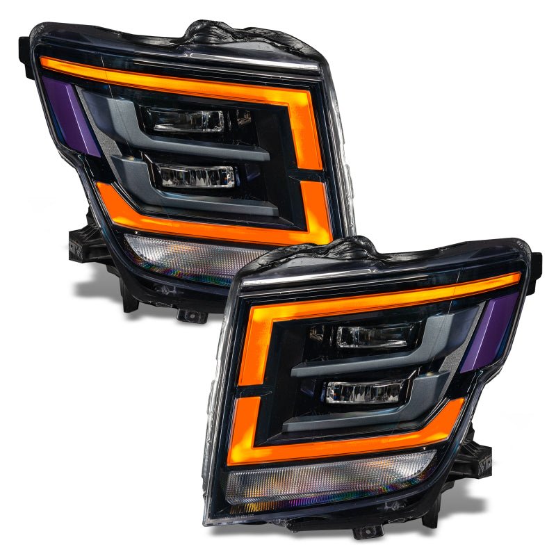ORACLE Lighting - Oracle 21 - 22 Nissan Titan RGB+W Headlight DRL Upgrade - ColorSHIFT w/o Controller - Demon Performance