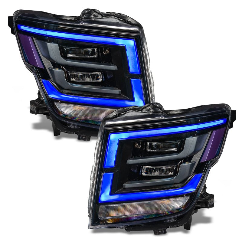 ORACLE Lighting - Oracle 21 - 22 Nissan Titan RGB+W Headlight DRL Upgrade - ColorSHIFT w/o Controller - Demon Performance
