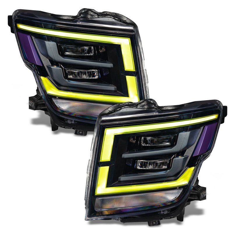 ORACLE Lighting - Oracle 21 - 22 Nissan Titan RGB+W Headlight DRL Upgrade - ColorSHIFT w/o Controller - Demon Performance