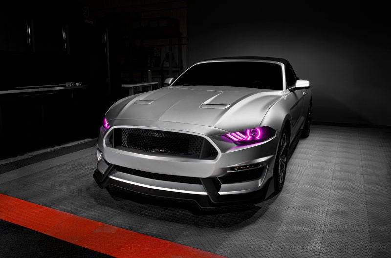 ORACLE Lighting - Oracle Lighting 18 - 23 Ford Mustang Dynamic ColorSHIFT LED Headlights - Black Series - Demon Performance