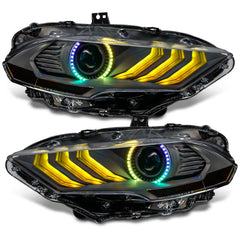ORACLE Lighting - Oracle Lighting 18 - 23 Ford Mustang Dynamic ColorSHIFT LED Headlights - Black Series - Demon Performance