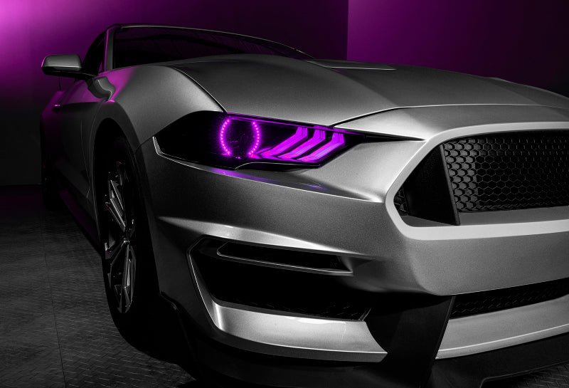 ORACLE Lighting - Oracle Lighting 18 - 23 Ford Mustang Dynamic ColorSHIFT LED Headlights - Black Series - Demon Performance