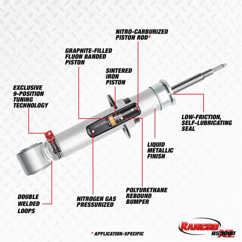 Rancho - Rancho 04 - 14 Nissan Armada Front RS9000XL Strut - Demon Performance