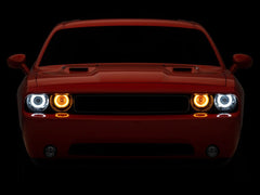 Raxiom - Raxiom 08 - 14 Dodge Challenger Dual LED Halo Projector Headlights - Black Housing (Clear Lens) - Demon Performance