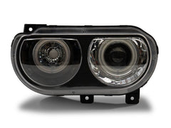 Raxiom - Raxiom 08 - 14 Dodge Challenger Dual LED Halo Projector Headlights - Black Housing (Clear Lens) - Demon Performance