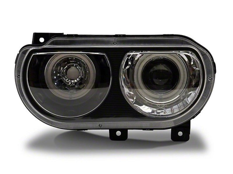 Raxiom - Raxiom 08 - 14 Dodge Challenger Dual LED Halo Projector Headlights - Black Housing (Clear Lens) - Demon Performance