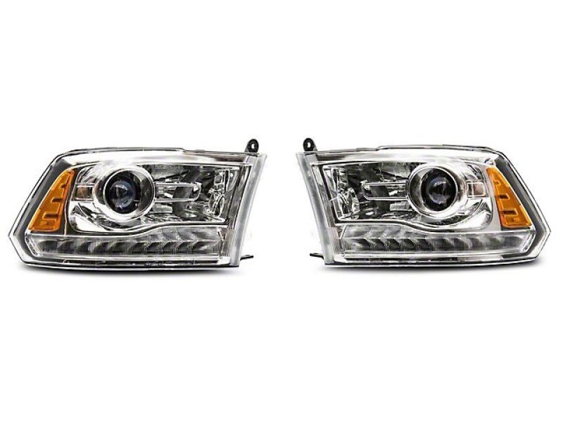 Raxiom - Raxiom 09 - 18 Dodge RAM 1500 LED Halo Headlights w/ Swtchbck Turn Signals - Chrome Hsng (Clear Lens) - Demon Performance