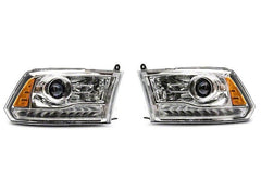 Raxiom - Raxiom 09 - 18 Dodge RAM 1500 LED Halo Headlights w/ Swtchbck Turn Signals - Chrome Hsng (Clear Lens) - Demon Performance