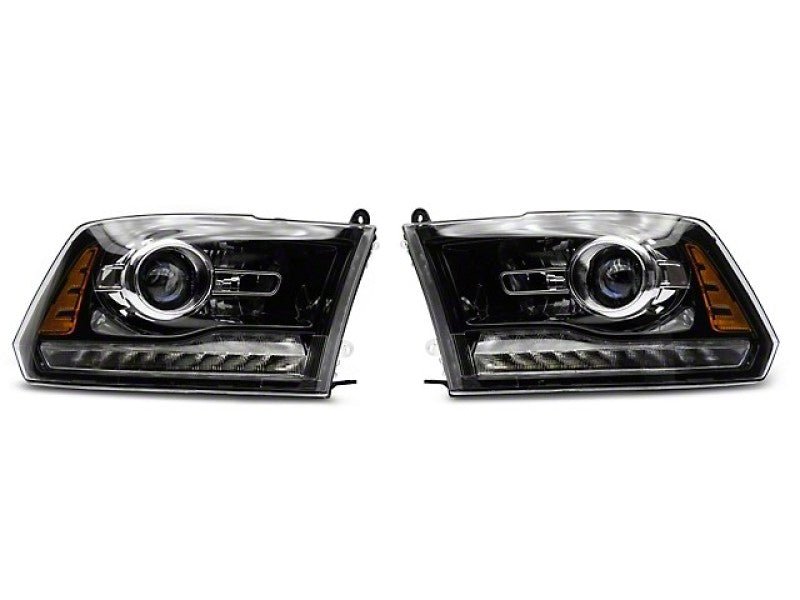 Raxiom - Raxiom 09 - 18 Dodge RAM 1500 LED Halo Headlights w/Switchback Turn Signals - Blk Housing (Clear Lens) - Demon Performance