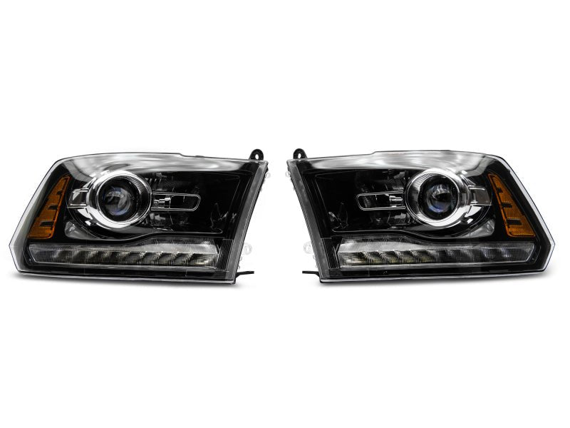 Raxiom - Raxiom 09 - 18 Dodge RAM 1500 LED Halo Headlights w/Switchback Turn Signals - Blk Housing (Clear Lens) - Demon Performance