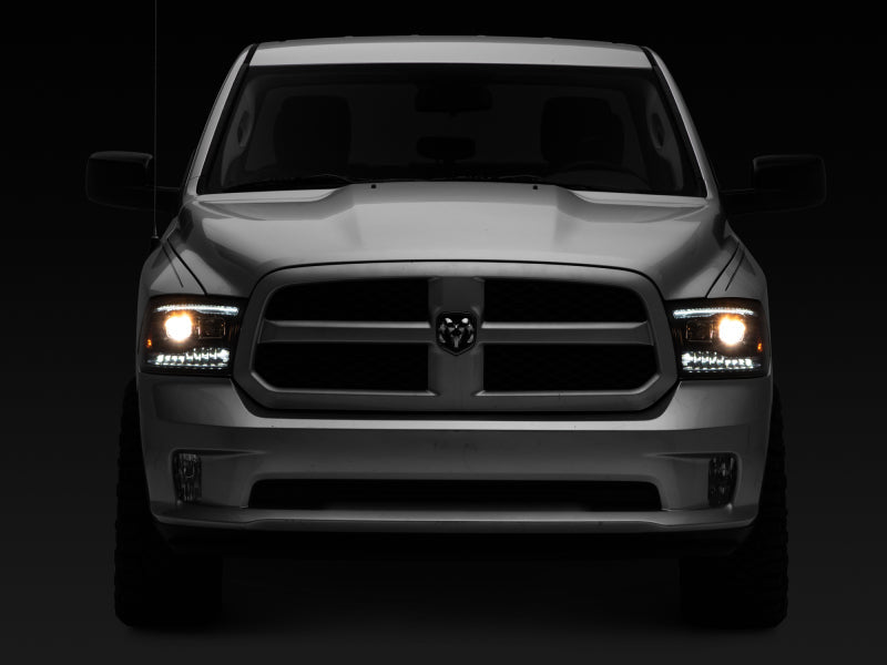 Raxiom - Raxiom 09 - 18 RAM 1500 LED Projector Headlights w/ Switchback Turn Signals - Blk Housing (Clear Lens) - Demon Performance