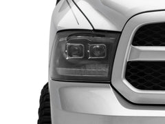Raxiom - Raxiom 09 - 18 RAM 1500 LED Projector Headlights w/ Switchback Turn Signals - Blk Housing (Clear Lens) - Demon Performance