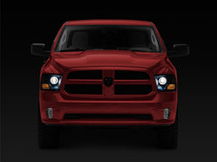 Raxiom - Raxiom 09 - 18 RAM 1500 Super White LED Halo Projector Headlights - Black Housing (Clear Lens) - Demon Performance