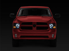 Raxiom - Raxiom 09 - 18 RAM 1500 Super White LED Halo Projector Headlights - Black Housing (Clear Lens) - Demon Performance