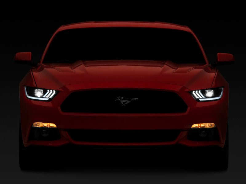 Raxiom - Raxiom 15 - 17 Ford Mustang GT350 GT500 LED Projector Headlights - Blk Housing (Clear Lens) - Demon Performance