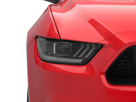 Raxiom - Raxiom 15 - 17 Ford Mustang Projector Headlights OEM HID Bulbs - Black Housing (Clear Lens) - Demon Performance