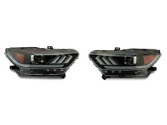 Raxiom - Raxiom 15 - 17 Ford Mustang Projector Headlights OEM HID Bulbs - Black Housing (Clear Lens) - Demon Performance