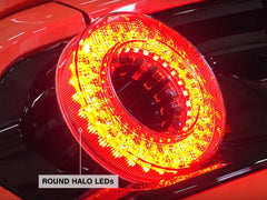 Raxiom - Raxiom 15 - 22 Ford Mustang Halo LED Tail Lights - Gloss Black Housing (Smoked Lens) - Demon Performance
