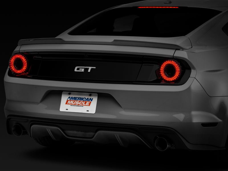Raxiom - Raxiom 15 - 22 Ford Mustang Halo LED Tail Lights - Gloss Black Housing (Smoked Lens) - Demon Performance