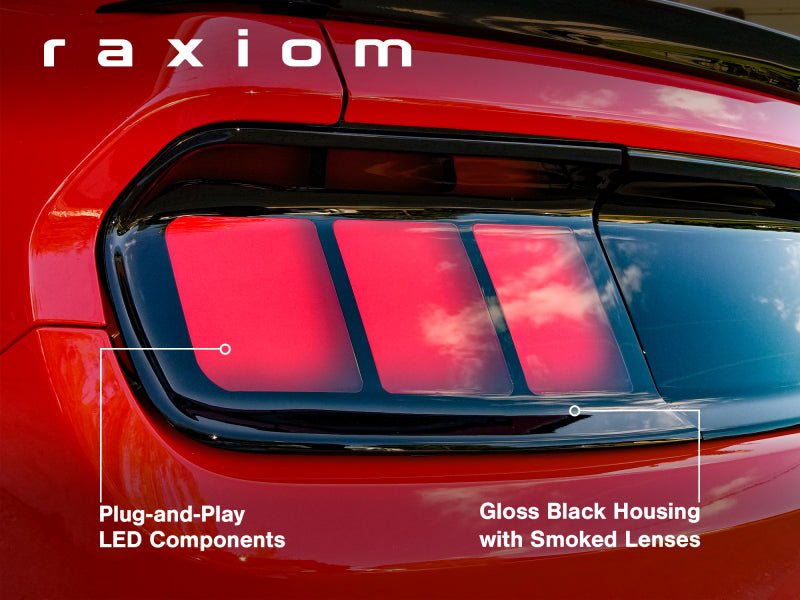 Raxiom - Raxiom 15 - 22 Ford Mustang Profile LED Tail Lights - Gloss Black Housing (Smoked Lens) - Demon Performance