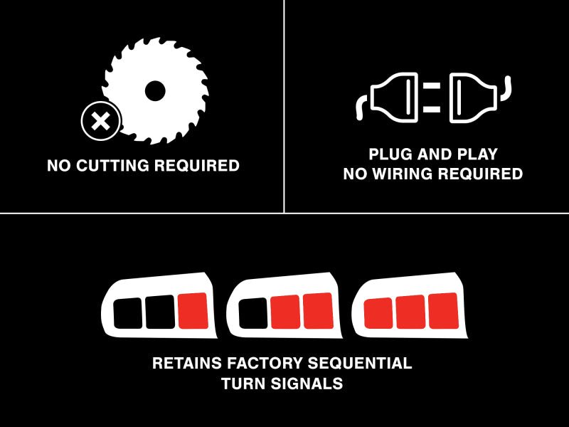 Raxiom - Raxiom 15 - 22 Ford Mustang Profile LED Tail Lights - Gloss Black Housing (Smoked Lens) - Demon Performance