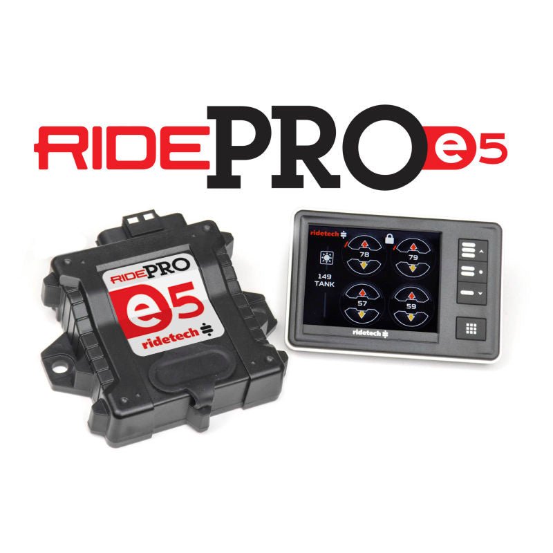 Ridetech - Ridetech RidePro E5 Air Ride Suspension Control System 3 Gallon Single Compressor 1/4in Valves - Demon Performance
