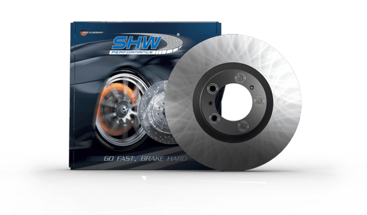 SHW Performance - SHW 07 - 09 Volkswagen Touareg 3.6L/4.2L Rear Smooth Monobloc Brake Rotor (7L8615601E) - Demon Performance