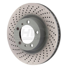 SHW Performance - SHW 09 - 16 Porsche 911 Carrera w/o Ceramic Brake Left Front Drill - Dimp MB Brake Rotor (99735140101) - Demon Performance