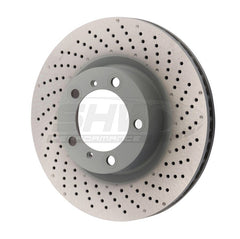 SHW Performance - SHW 09 - 16 Porsche 911 Carrera w/o Ceramic Brakes Right Front Drill - Dimp MB Brake Rotor (99735140201) - Demon Performance