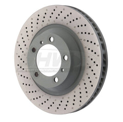 SHW Performance - SHW 15 - 16 Porsche 911 Carrera4 GTS 3.8L w/o Ceramic Brake Left Frt Drill - Dimp MB Rotor (99135140301) - Demon Performance