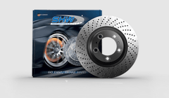 SHW Performance - SHW 17 - 18 Porsche 718 Boxster 2.0L w/o Ceramic Brakes Rear Drilled MB Brake Rotor (98735240101) - Demon Performance
