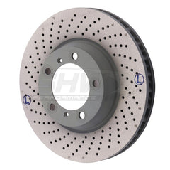 SHW Performance - SHW 2012 Porsche 911 Carrera4 GTS 3.8L w/o Ceramic Brakes Left Frt Drill - Dimp MB Rotor (99635140904) - Demon Performance