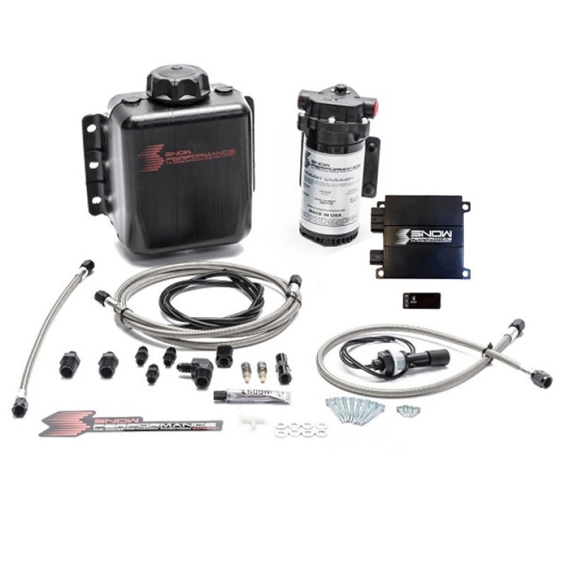 Snow Performance - Snow Performance Stg 2 Boost Cooler Prog. Engine Mount Water Injection Kit (SS Braid Line & 4AN) - Demon Performance