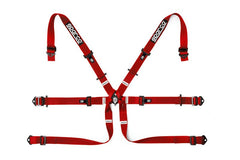 SPARCO - Sparco BELT 6 PNT 2in FORMULA RED - Demon Performance