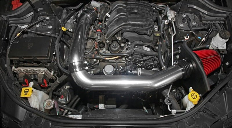 Spectre - Spectre 11-15 Jeep Grand Cherokee V6-3.6L F/I Air Intake Kit - Polished w/Red Filter - Demon Performance