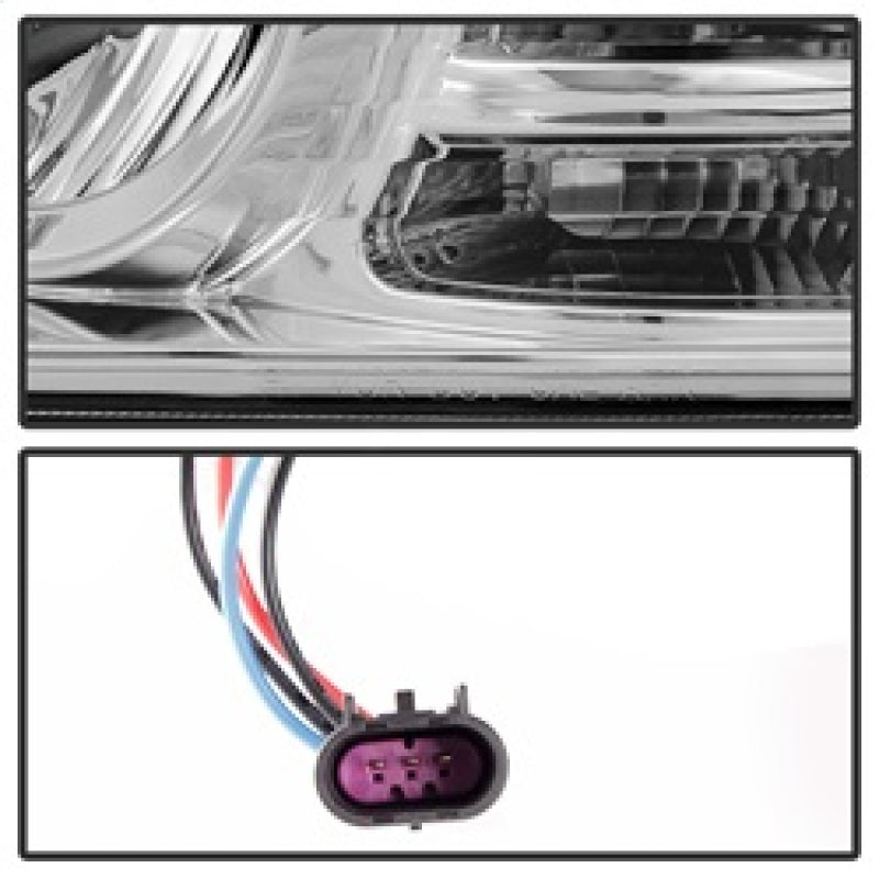 SPYDER - Spyder Dodge Ram 09 - 12 Projector Headlights Light Bar DRL Chrome PRO - YD - DR09 - LBDRL - C - Demon Performance