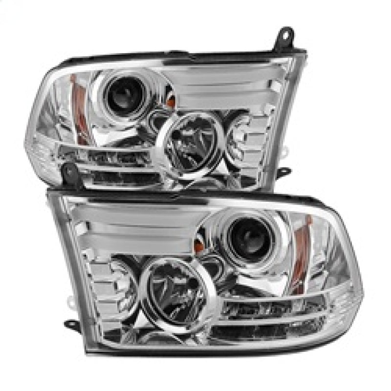 SPYDER - Spyder Dodge Ram 09 - 12 Projector Headlights Light Bar DRL Chrome PRO - YD - DR09 - LBDRL - C - Demon Performance