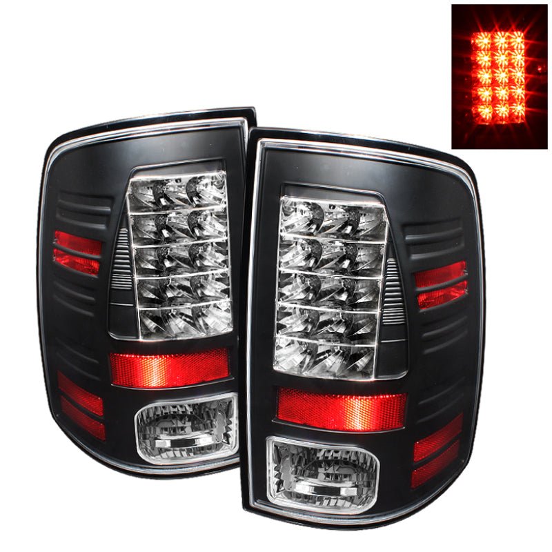 SPYDER - Spyder Dodge Ram 1500 09 - 14 10 - 14 LED Tail Lights Incandescent only - Blk ALT - YD - DRAM09 - LED - BK - Demon Performance