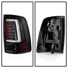 SPYDER - Spyder Dodge Ram 2013 - 2014 Light Bar LED Tail Lights - All Black ALT - YD - DRAM13V2 - LED - BKV2 - Demon Performance
