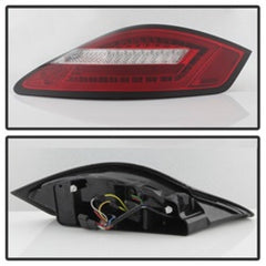 SPYDER - Spyder Porsche 987 Cayman 06 - 08 / Boxster 05 - 08 LED Tail Lights - Red Clear ALT - YD - P98705 - LED - RC - Demon Performance
