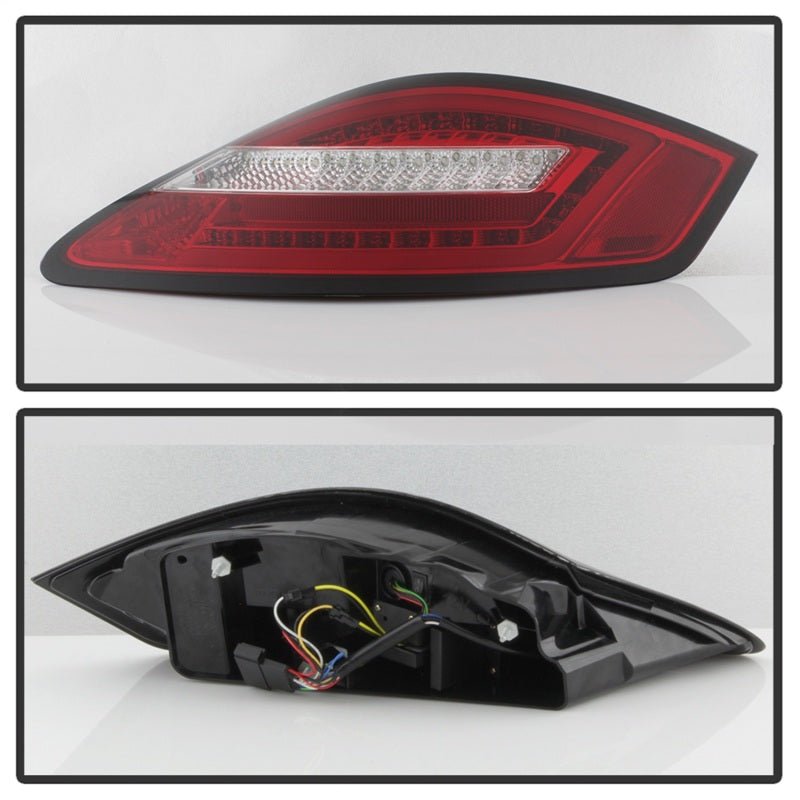 SPYDER - Spyder Porsche 987 Cayman 06 - 08 / Boxster 05 - 08 LED Tail Lights - Red Clear ALT - YD - P98705 - LED - RC - Demon Performance