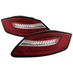 SPYDER - Spyder Porsche 987 Cayman 06 - 08 / Boxster 05 - 08 LED Tail Lights - Red Clear ALT - YD - P98705 - LED - RC - Demon Performance