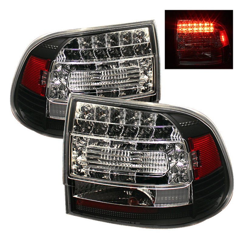 SPYDER - Spyder Porsche Cayenne 03 - 07 LED Tail Lights Black ALT - YD - PCAY03 - LED - BK - Demon Performance