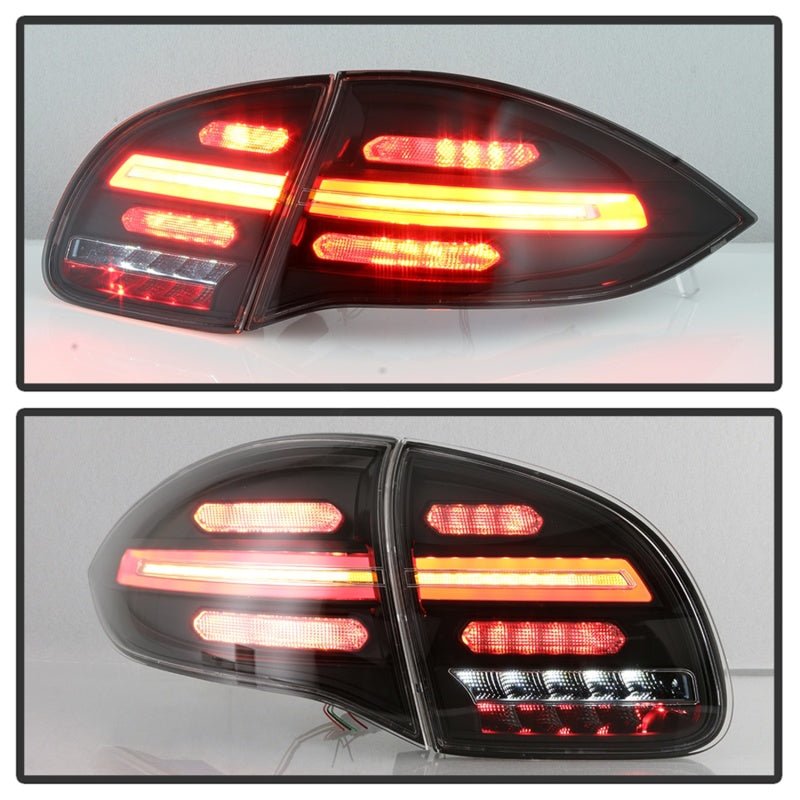 SPYDER - Spyder Porsche Cayenne 958 11 - 14 LED Tail Lights - Sequential Signal - Black - Demon Performance