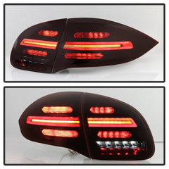 SPYDER - Spyder Porsche Cayenne 958 11 - 14 LED Tail Lights - Sequential Signal - Red Smoke - Demon Performance