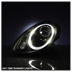 SPYDER - Spyder Porsche Cayman 05 - 08 Headlights - Halogen Model Only - Black PRO - YD - P98705 - HID - DRL - BK - Demon Performance